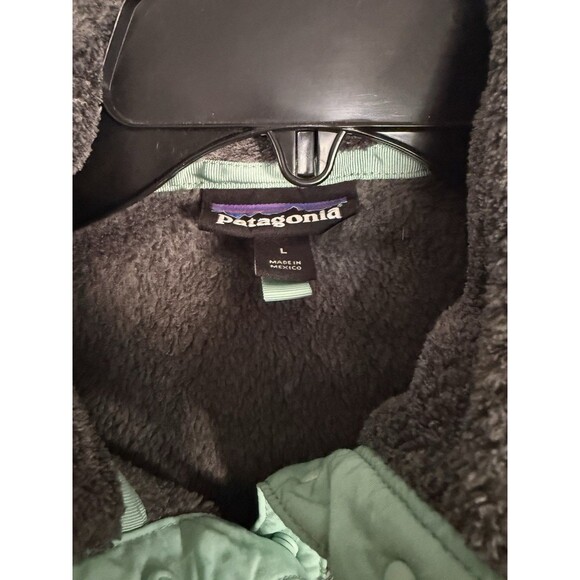 Patagonia Gray Synchilla Fleece Quarter Snap Pocket Pullover Women's Size L - Picture 3 of 5
